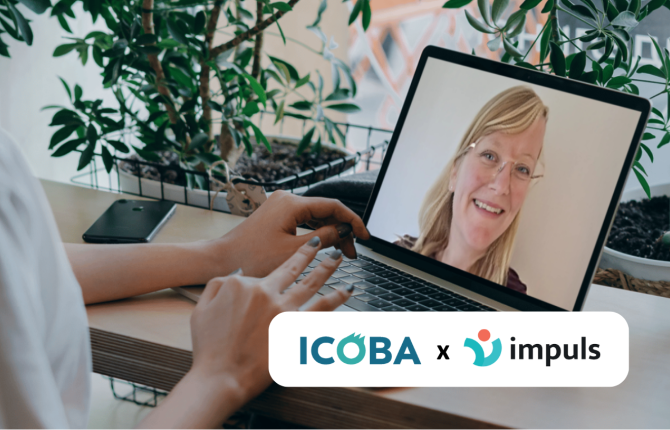 webinar Impuls, scherm met Natasja van Impuls